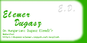 elemer dugasz business card